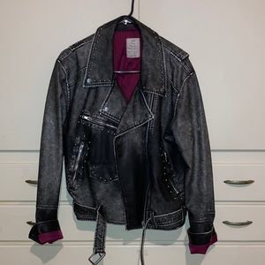 Free people on the radar vegan Moto jacket